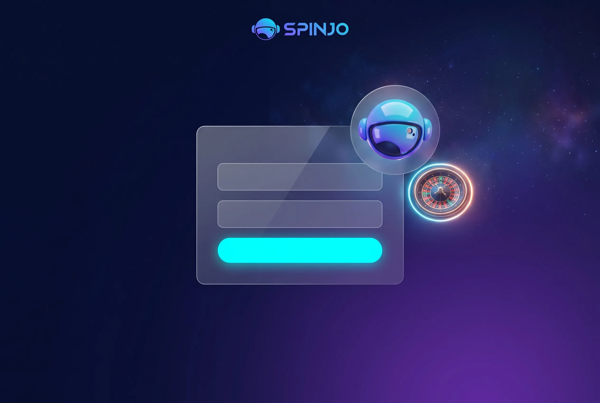 Registrierung bei Spinjo mit Astronautenhelm